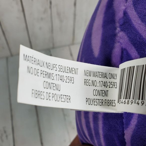 Squishmallow Stackable 8" Tazik the Purple Monkey Zebra Striped Pillow New - Picture 11 of 12